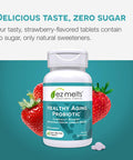 EZ Melts Dissolvable Healthy Aging Probiotic Bifidobacterium Longum BB536 (2 Billion CFU) Sugar-Free Probiotics for Women & Men 50+ 2-Month Supply