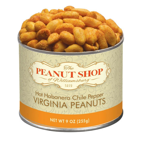 The Peanut Shop of Williamsburg Lightly Salted Handcooked Virginia Peanuts, Williamsburg Peanuts, Non-Gmo, Kosher Certified - 18 Oz Tin