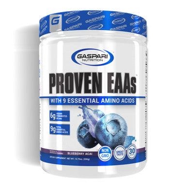 Gaspari Nutrition: Proven EAAs, Vegan Fermented EAAs, Enhances Recovery & Replenishes Electrolytes, Non-GMO, 30 Servings (Blueberry Acai)