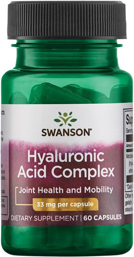 Swanson Hyal-Joint Hyaluronic Acid Complex 33 Milligrams 60 Capsules