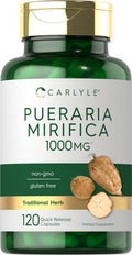 Carlyle Pueraria Mirifica Capsules | 1000mg | 120 Count | Root Extract | Non-GMO & Gluten Supplement