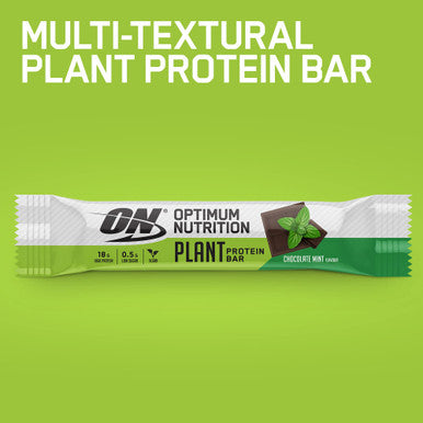 Optimum Nutrition Plant Protein Bars Chocolate Mint Flavour 12 X 60G