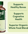 Earthfirst Organic Prenatal Once Daily Multivitamin For Women For Conception Pregnancy Postpartum & Breastfeeding Folate Iron & Organic Whole Food Blend Vegan 60 Count