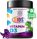 Elements Vitamin D3 Gummies 2000 Iu For Kids Sugar Natural Vitamin D Chewable Gummy Supplement For Healthy Bones, Mood, & Immune Support Vegan, Gluten-, Non-Gmo, Natural Grape Flavor
