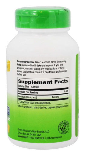 Natures Way Horsetail Grass, 440Mg, 100 Capsules, Pack Of 2