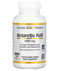 California Gold Nutrition Antarctic Krill Oil Omega-3 Phospholipids With Naturally Occurring Astaxanthin Natural Strawberry & Lemon Flavor Non Gmo, 1,000 Mg 120 Fish Gelatin Softgels