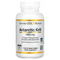 California Gold Nutrition Antarctic Krill Oil Omega-3 Phospholipids With Naturally Occurring Astaxanthin Natural Strawberry & Lemon Flavor Non Gmo, 1,000 Mg 120 Fish Gelatin Softgels