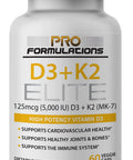D3 + K2 Elite Ã¢â‚¬â€œ Vitamin D3 + Vitamin K2 Ã¢â‚¬â€œ 60 Day Supply Ã¢â‚¬â€œ High-Potency, Bioavailable Mk-7