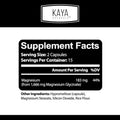 Kaya Naturals Magnesium Glycinate 183mg per Caps Chelated for Maximum Absorption NonGMO NO Gluten Dairy and Soy Supports Muscle and Heart Health 30 Count