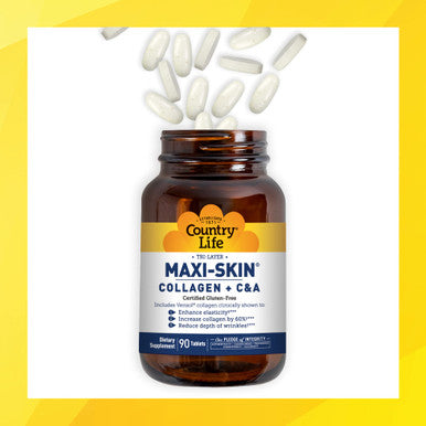 Country Life Tri Layer Maxi-Skin Collagen Plus C&A 90 Tablets
