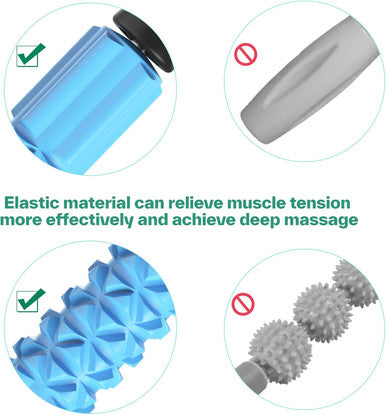 Muscle Roller Stick, Sportneer Handheld Eva Foam Roller Massage Stick Leg Roller Body Massage Stick Tools For Athletes/Runners Relief Muscle Soreness Cramping And Tightness Help Legs And Back Recovery