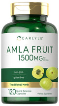 Amla Capsules 1500Mg | 120 Count | Amalaki Fruit | Non-Gmo And Gluten Free Supplement | By Carlyle