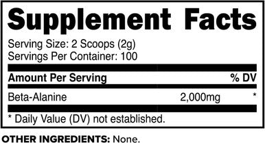 Primaforce Beta Alanine Powder Unflavored 200 Grams - Gluten Non-GMO Supplement for Men and Women - Supports Lean Muscle Gain and Aids Recovery