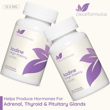 High Potency Potassium Iodine Supplement - Potassium Iodide Usp And Iodine Capsules 12.5Mg Precise Dosage Blend - Capsule Alternative To Lugol'S Iodine Supplements For Thyroid Energy & Immunity