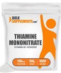 BulkSupplements Thiamine Mono (Vitamin B1) Powder - Vitamins for Energy for Women - Vitamin B - Vitamin Supplements - B Vitamins - Vitamins and Supplements (100 Grams - 3.5 oz)