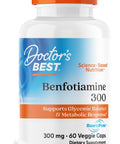 DoctorS Best Benfotiamine 300 With Benfopure Helps Maintain Healthy Glucose Metabolism NonGmo Vegan Gluten Soy 300 Mg 60 Veggie Caps