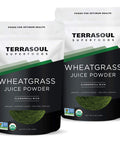 Terrasoul Superfoods Organic Wheat Grass Juice Powder 10 Oz (2 Pack) - Grown in Utah Made from Concentrated Juice Superior to Wheatgrass