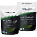 Terrasoul Superfoods Organic Wheat Grass Juice Powder 10 Oz (2 Pack) - Grown in Utah Made from Concentrated Juice Superior to Wheatgrass