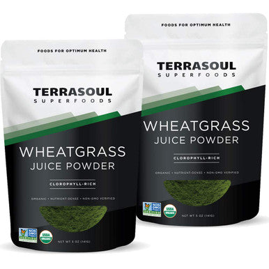 Terrasoul Superfoods Organic Wheat Grass Juice Powder 10 Oz (2 Pack) - Grown in Utah Made from Concentrated Juice Superior to Wheatgrass