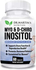 Potent Inositol 2050Mg Supplement | 40:1 Ratio Myo-Inositol & D-Chiro Inositol With Folic Acid For Female Support | Hormonal Balance & Healthy Ovarian Function| Vitamin B8 & B9 | 30 Day Supply