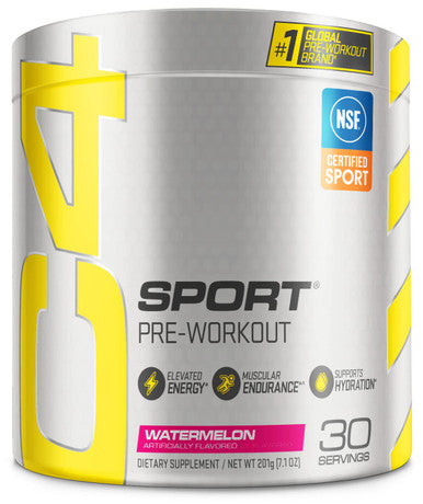 C4 Sport Pre Workout Powder Watermelon - NSF Certified for Sport + Preworkout Energy Supplement for Men & Women - 135mg Caffeine + Creatine Monohydrate - 30 Servings