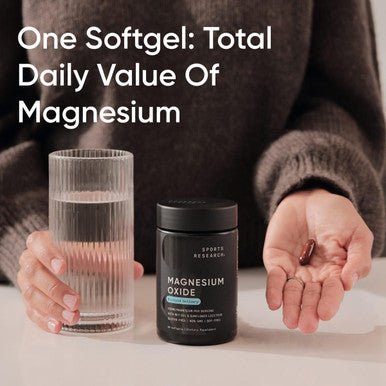Sports ResearchÃƒâ€šÃ‚Â® Magnesium Oxide With Coconut Oil - Heart And Bone Health - Gluten Free, Non-Gmo, Soy - 90 Softgels