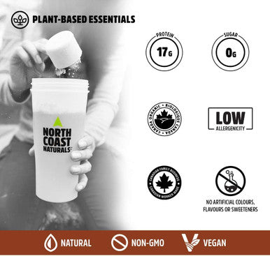 North Coast Naturals Organic Sprouted Raw Brown Rice Protein Powder with 17g of Complete Undernatured protein 840g
