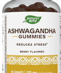 Nature'S Way Ashwagandha Stress Reducing Gummies With Adaptogenic Herb*, Berry Flavored, 125 Mg, 90 Gummies