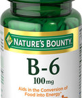 Nature's Bounty Vitamin B6 100 Tablets (100 mg)
