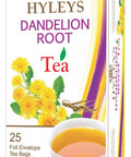 Hyleys Dandelion Root & Green Tea with Milk Thistle and Licorice Root - Herbal Detox Blend - 25 Tea Bags