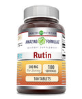 Amazing Formulas Rutin 500Mg 100 Tablets Supplement | Non-Gmo | Gluten Free | Made In Usa