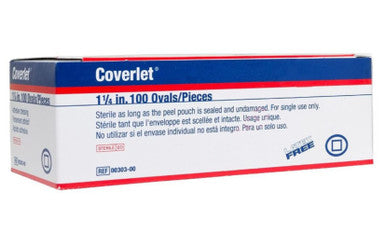 Bsn Medical 00303 Coverlet Adhesive Bandages Oval 1 1/4Quot; X 1Quot;(Pack Of 100)