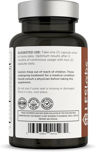 Les Labs Hair Health Hair Growth & Nails Supplement Improved Thickness Strength & Fullness Keratin Biotin Pumpkin Seed & MSM 60 Capsules