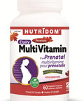 Nutridom Multivitamin Prenatal with Iron & Folate, 60 Vegan capsules, One a day, Made In Canada