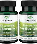 Swanson Full Spectrum Sea Buckthorn 400 Milligrams 60 Capsules (2 Pack)