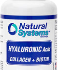 Natural Systems Hyaluronic Acid Plus Collagen And Biotin 60 Capsules By Natural Systems - Acido Hialuronico Capsules For Enhanced Absorption - Hydraulic Hyaluronic Acid Supplement For Skin - Strong Skin Hair Nails