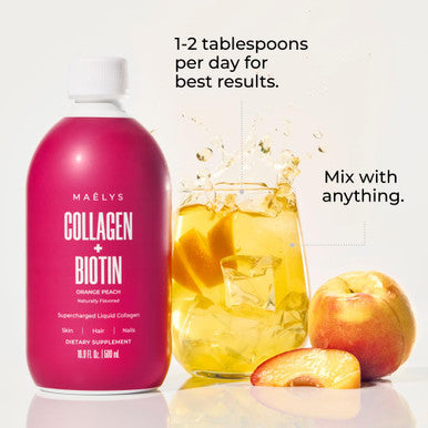 MaÃƒÆ’Ã‚Â«lys Super Charged Liquid Collagen For Women - Collagen Peptides Supplement With Biotin For Hair Skin And Nails - Liquid Hydrolyzed Collagen Peptides