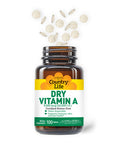 Country Life Dry Vitamin A Supports Immune Skin & Eye Health 10 000 Iu 100 Tablets Certified Gluten Free Certified Vegan Certified Halal