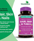 Futurebiotics Hair, Skin & Nails Beauty MultiVitamin with Biotin, Hair Vitamins and Skin Vitamins That Promote Healthy Hair and Nail, 180 Tablets