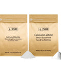 PURE ORIGINAL INGREDIENTS Calcium Chloride & Calcium Lactate Bundle, (1Lb) Dietary Supplements, Fine Powders