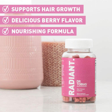 Dr. Tobias Hair Vitamin Gummy Delicious Biotin Gummies for Hair Skin and Nails with Folate Zinc Vitamin B12 and More Vegan 60 Count 1 Daily