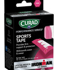 Curad CURIM5024H Performance Series Ironman Sport Tape Pink with White Ironman Logo 1.5" x 10 Yards Size