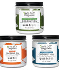 Wildly Organic Virgin Unrefined Cold Pressed Coconut Oil 14 Fl Oz - Organic, Raw, Non-GMO, Vegan, Pet-Safe, Rich Coconut Flavor/Aroma - Perfect for Skin, Hair, Cooking, & Baking - BPA-Free Container