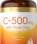 Carlyle Vitamin C with Rose Hips | 500mg | 300 Tablets | Vegetarian, Non-GMO, and Gluten Free Supplement | High Potency Formula
