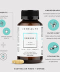 JSHealth Vitamins Immune + Immunity Booster Supplement With Zinc Vitamin C Ecea And Olive Leaf Antioxidants (60 Tablets)