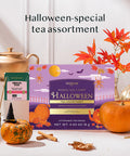 Vahdam Limited Edition Halloween Tea Basket | 9 Premium Variety Pyramid Tea Bags | Halloween s for Women Men and Adults I Tea Set