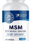 Vimergy Msm Capsules Support For Healthy Joints & Bones* Benefits Skin Hair & Nails* Kosher Non-Gmo Vegan & Gluten-Free 120 Capsules