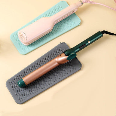 THE STYLE SUTRAÃƒâ€šÃ‚Â® Silicone Heat Resistant Mat Pouch for Curling Iron Hair Straightener Barber Gray| Hair Care & Styling | Straightening & Curling Irons