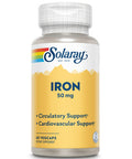 SolaRay Dietary Supplement Iron 50 Milligrams Full Range Amino Acid Chelate in a Special Herb Base (60 Capsules) Pack of 2