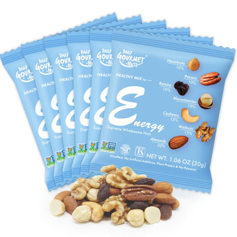 Daily Gourmet Nuts - Unsalted Mixed Nuts Snack Packs/Individually Wrapped Snacks/Nut Snacks/No Peanuts/Healthy Trail Mix Individual Packs/Deluxe Assorted Snacks